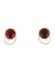 David Yurman 18K Garnet Stud Earrings