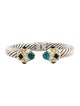 David Yurman Two-Tone Topaz, Iolite & Lapis Lazuli Renaissance Cuff