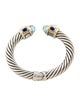 David Yurman Two-Tone Topaz, Iolite & Lapis Lazuli Renaissance Cuff