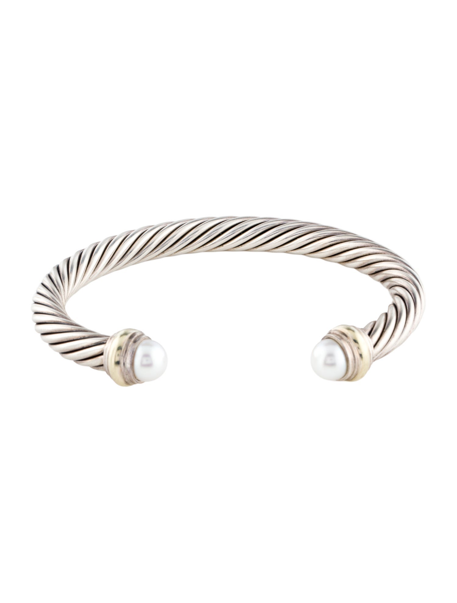 David Yurman Pearl Cable Cuff Bracelet