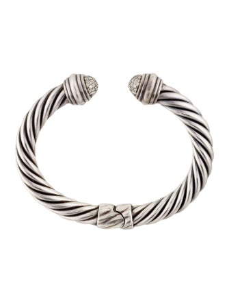 David Yurman Diamond Pavé Domes Classic Cable Bracelet