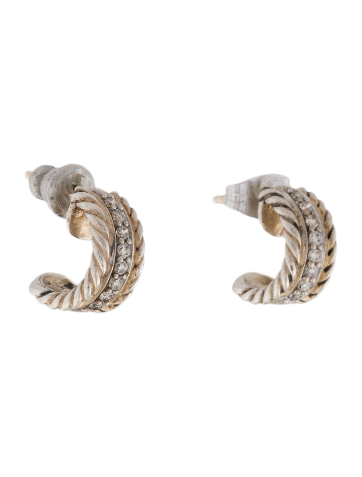 David Yurman Diamond Cable Huggies