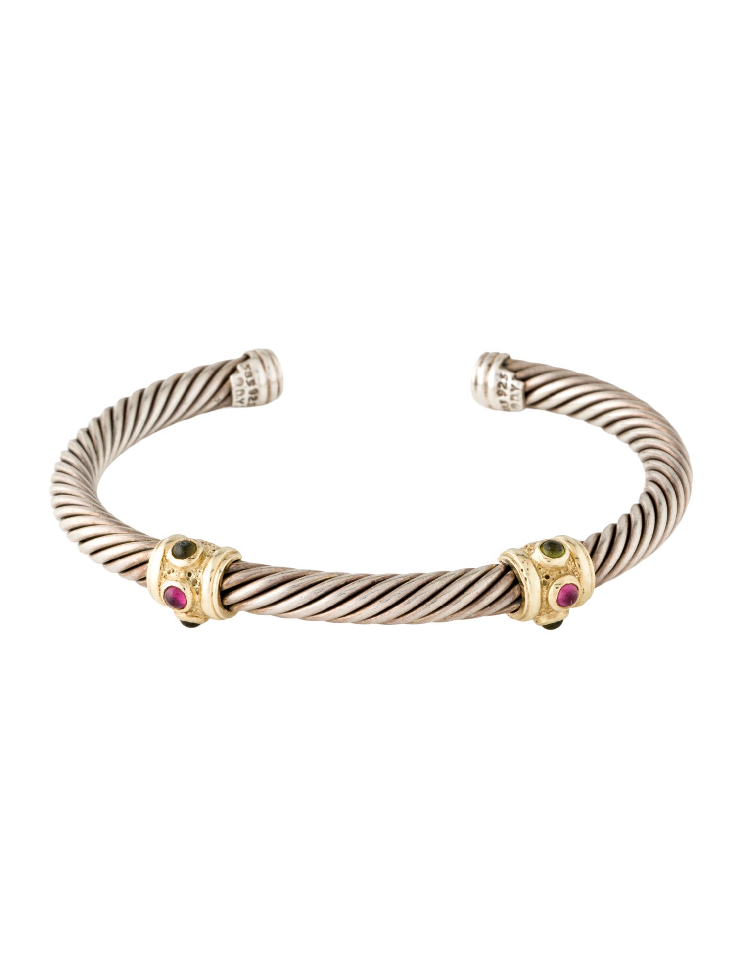 David Yurman Tourmaline Station Cuff Renaissance Bracelet
