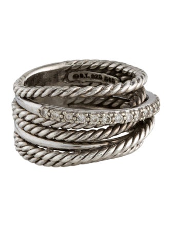 David Yurman Diamond Crossover Ring