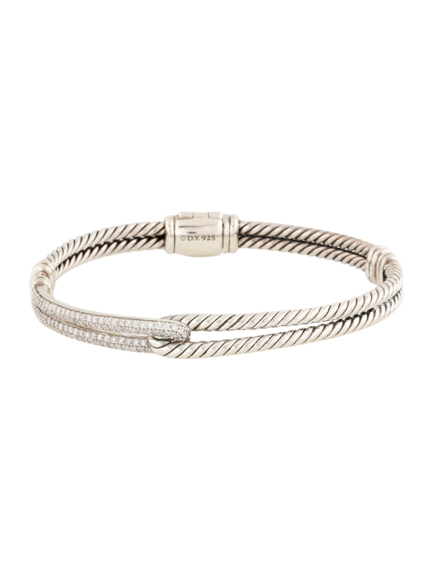 David Yurman Diamond Labyrinth Single-Loop Bracelet