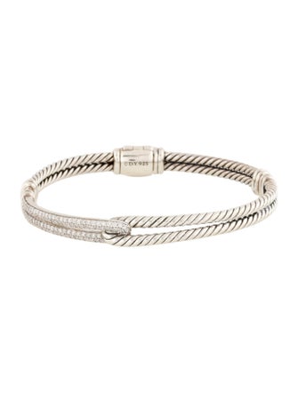 David Yurman Diamond Labyrinth Single-Loop Bracelet