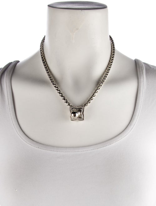 David Yurman Diamond Quatrefoil Lariat Necklace