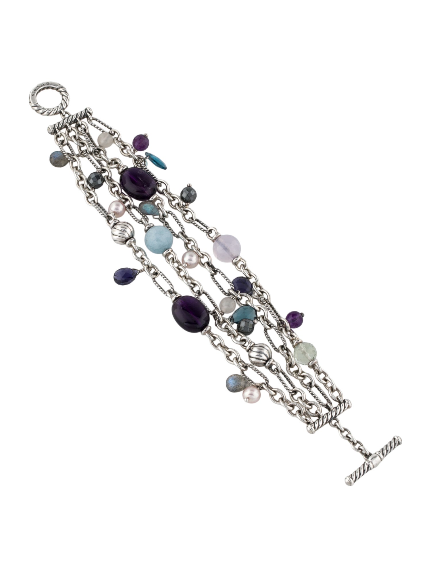 David Yurman Pearl & Multistone Bijoux Four-Row Multistrand Bracelet