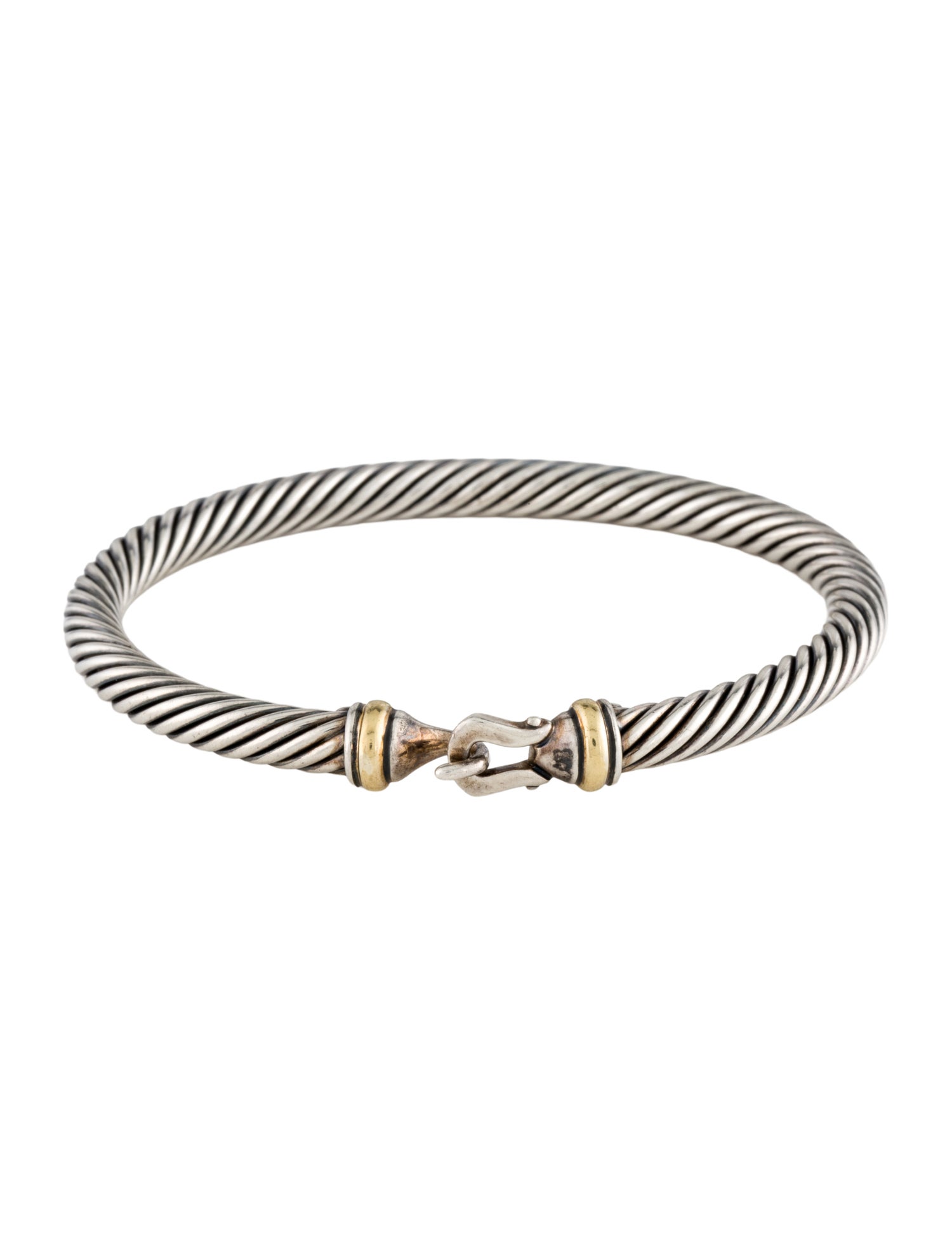 David Yurman Two-Tone Buckle Bangle