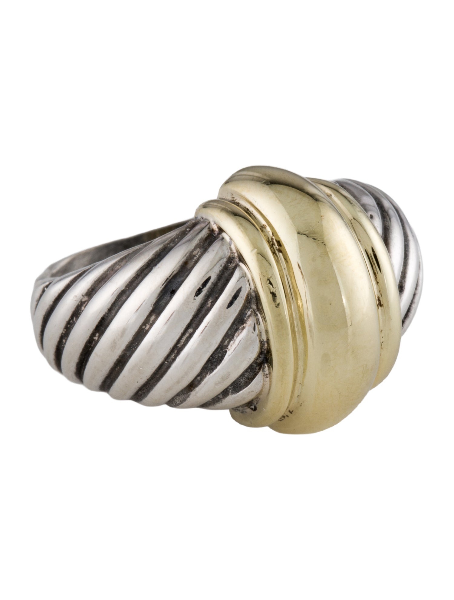 David Yurman Two-Tone Dome Cable Ring