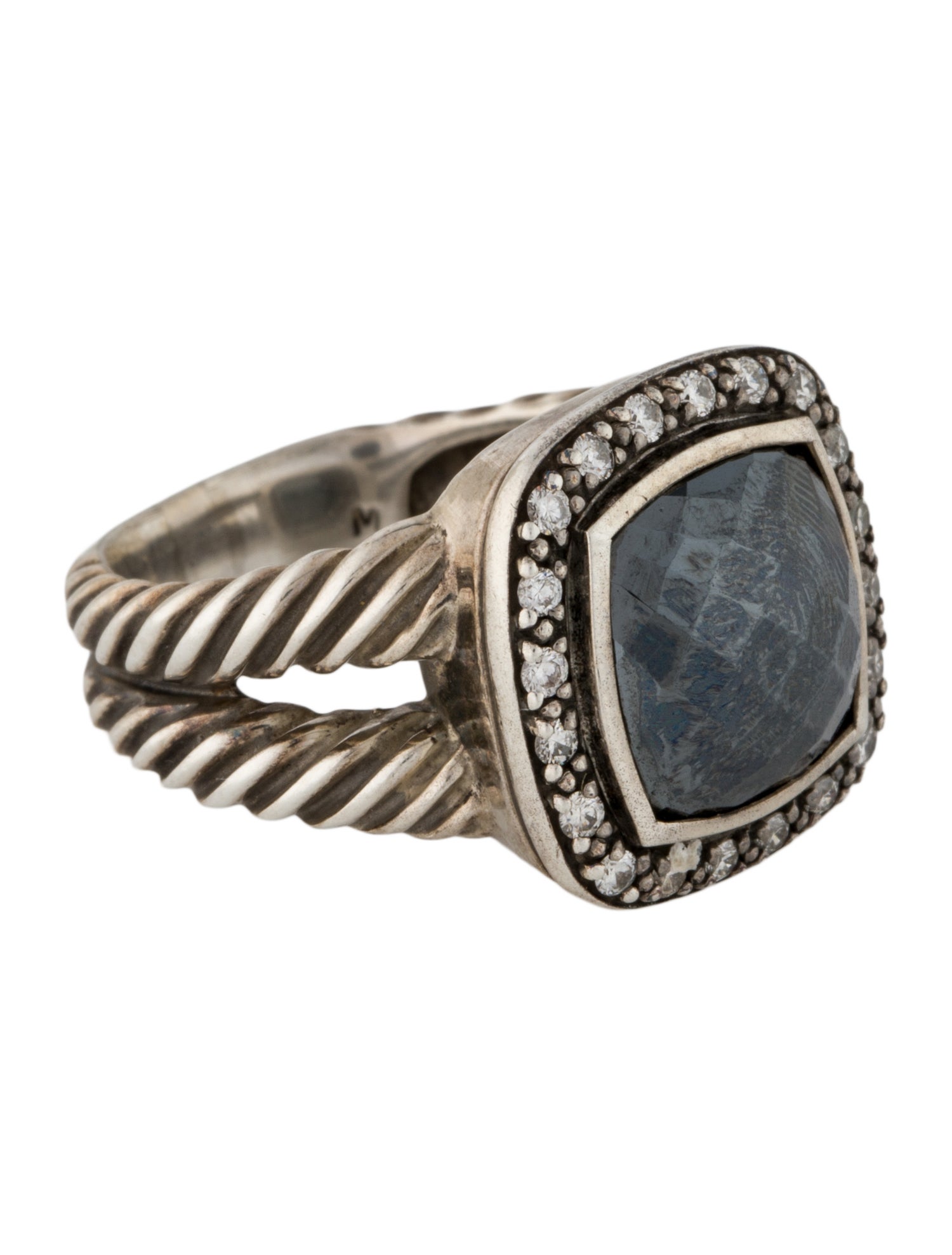 David Yurman Hematine & Diamond Midnight Melange Ring