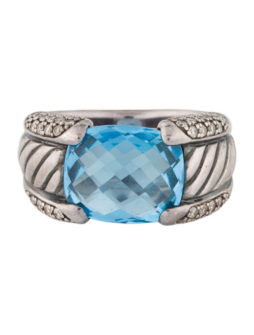 David Yurman Topaz & Diamond Cocktail Ring