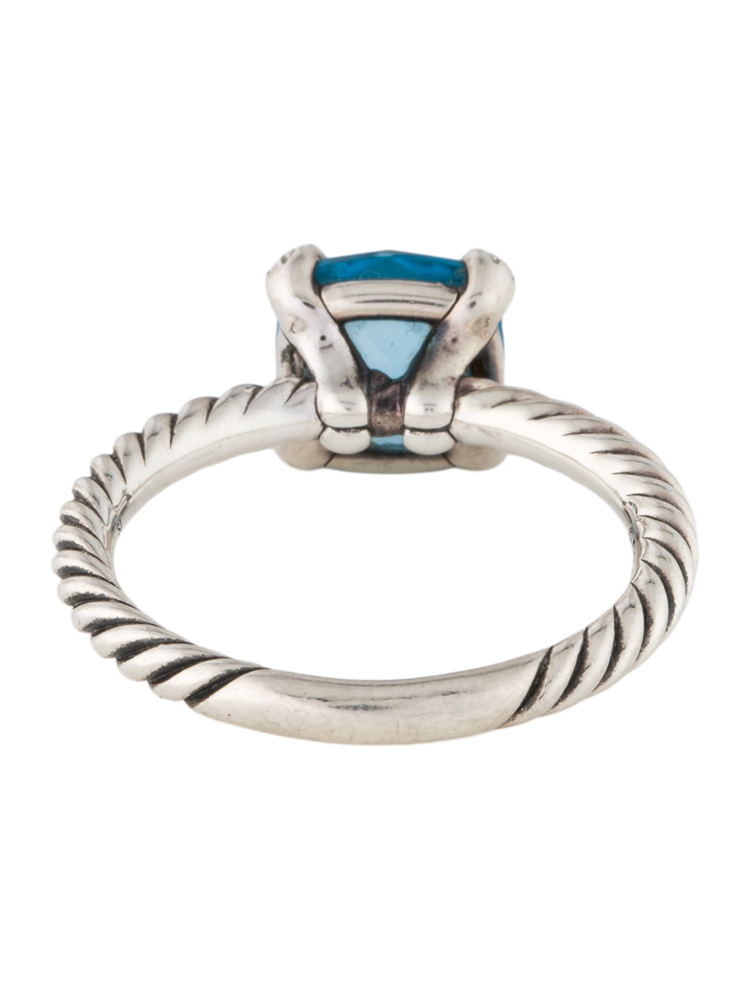 David Yurman Topaz & Diamond Chatelaine Cocktail Ring
