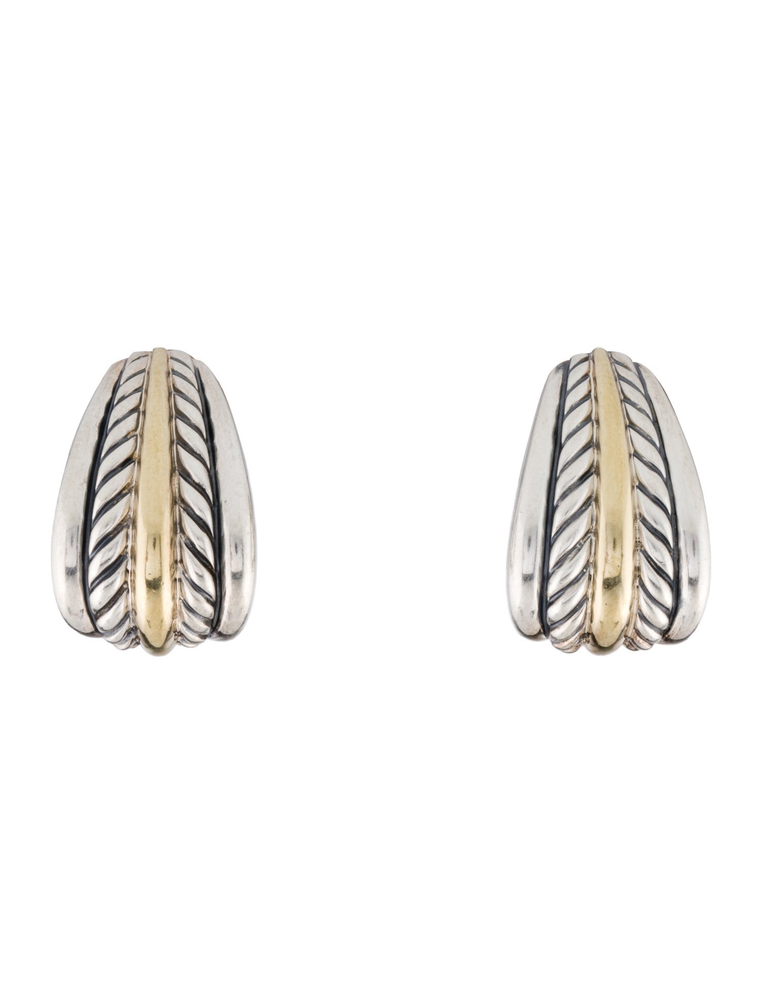 David Yurman Two-Tone Cable Earclips