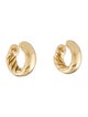 David Yurman 18K Sculpted Cable Huggie Earrings