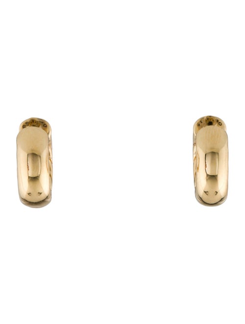 David Yurman 18K Sculpted Cable Huggie Earrings