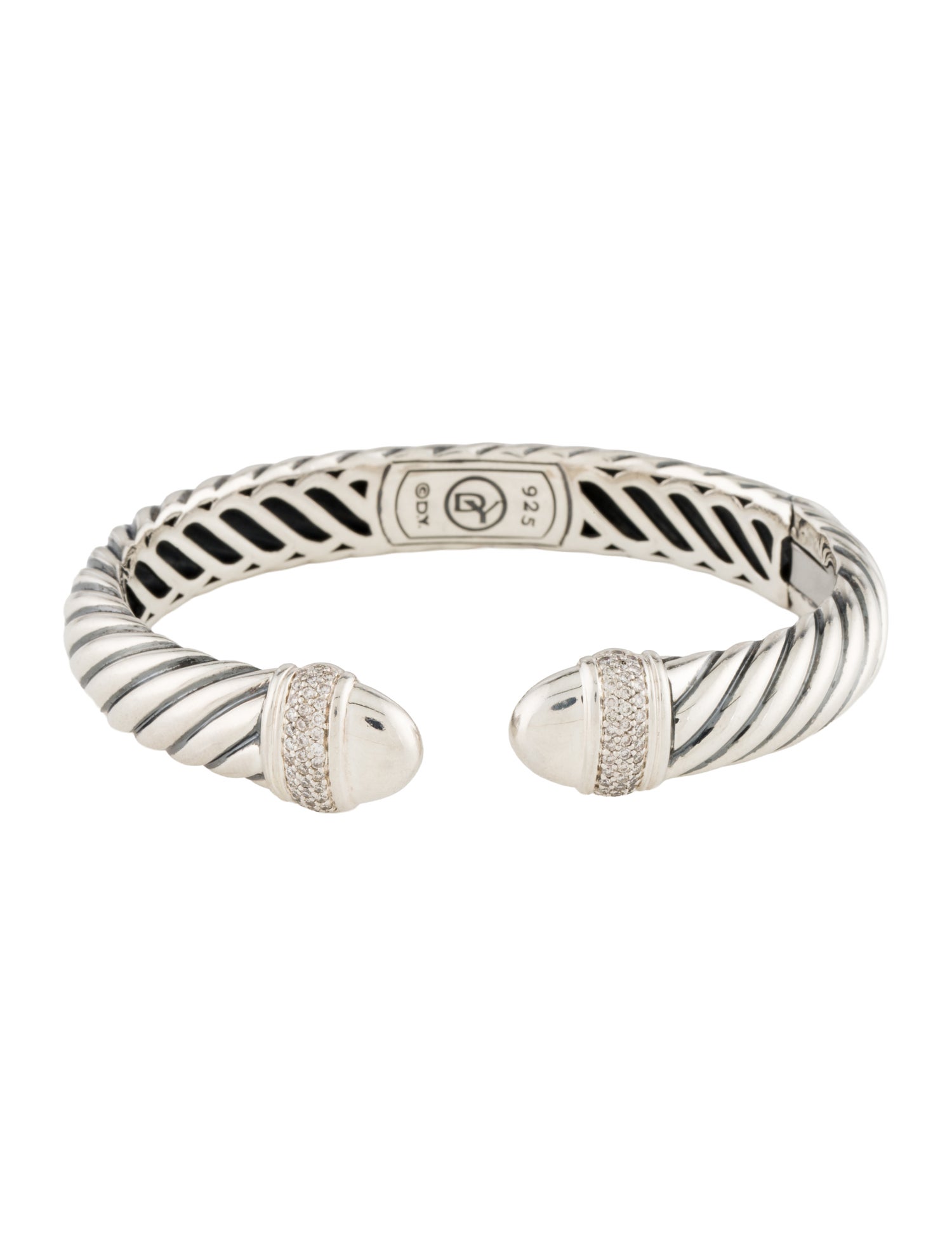 David Yurman Diamond Sculpted Cable Bracelet