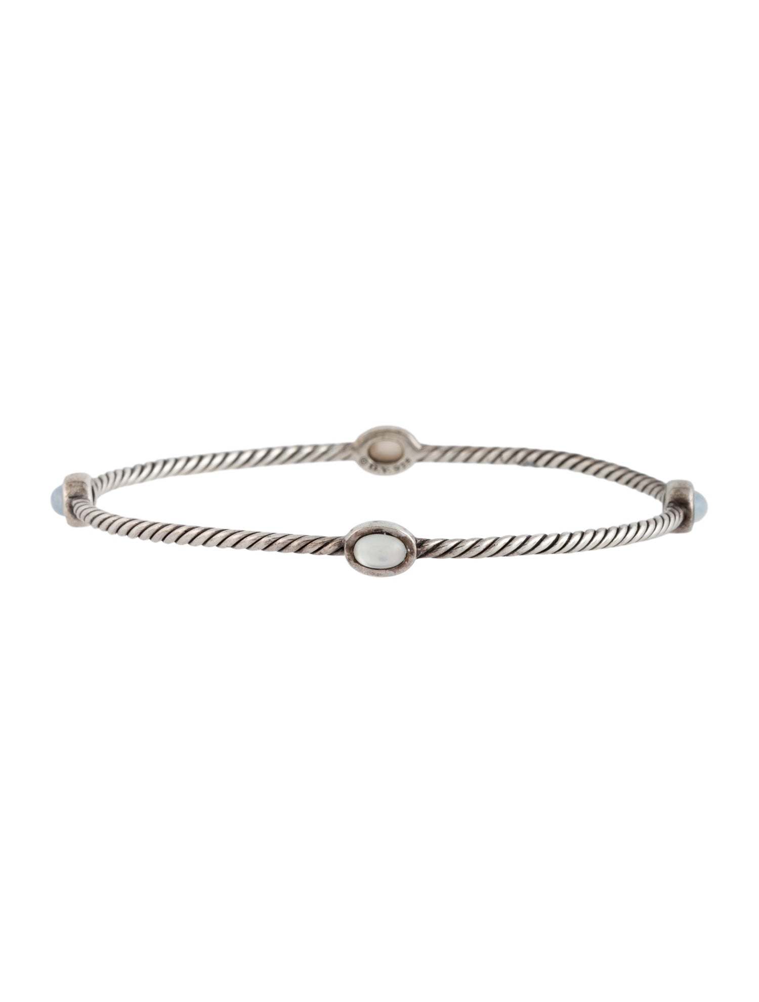 David Yurman Chalcedony Color Classic Station Bangle Bracelet
