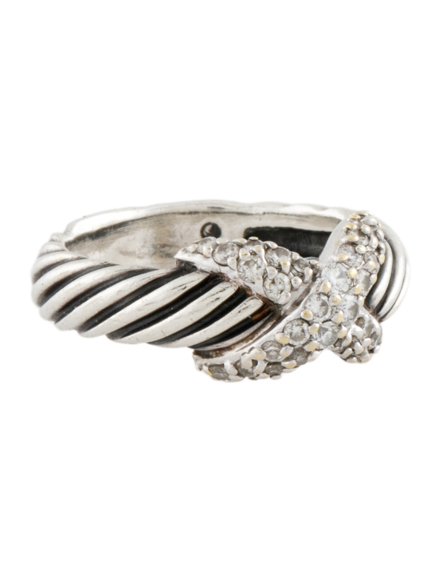 David Yurman Vintage Diamond X Band