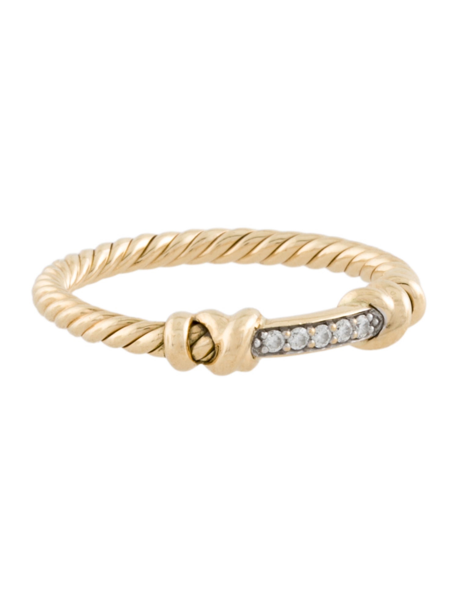 David Yurman 18K Diamond Petite Helena Wrap Band