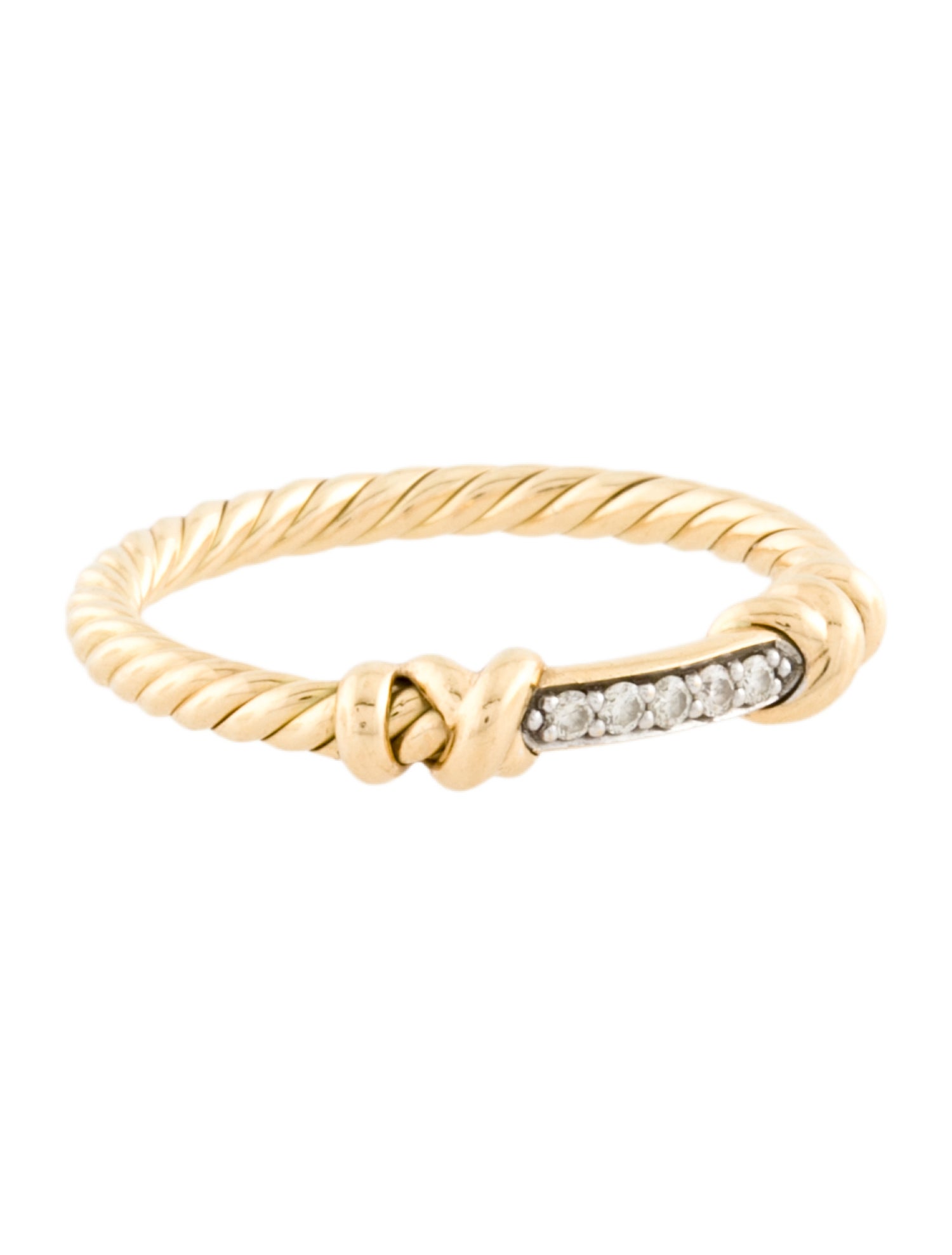 David Yurman 18K Diamond Petite Helena Wrap Band Ring