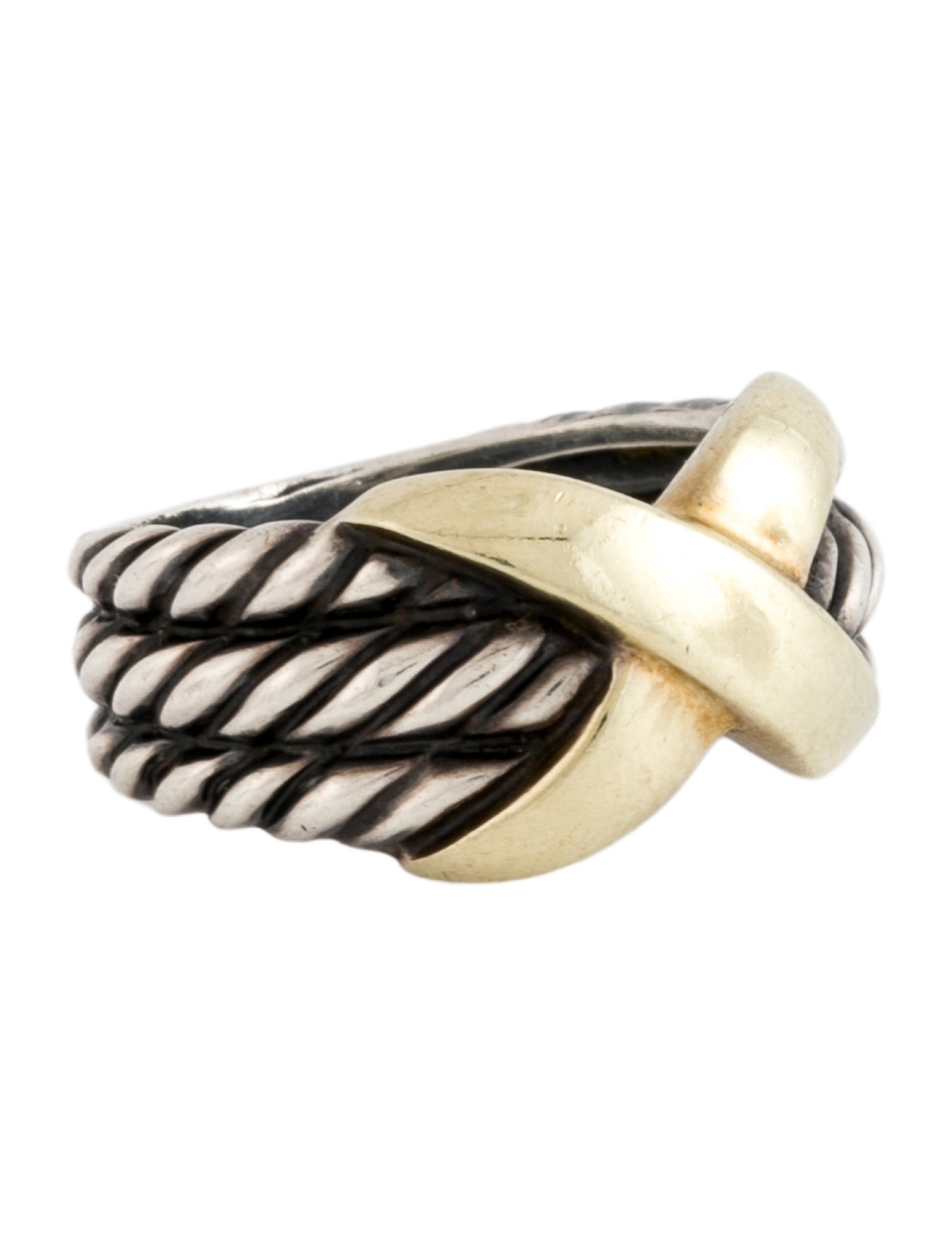 David Yurman Vintage Two-Tone X Three Row Band