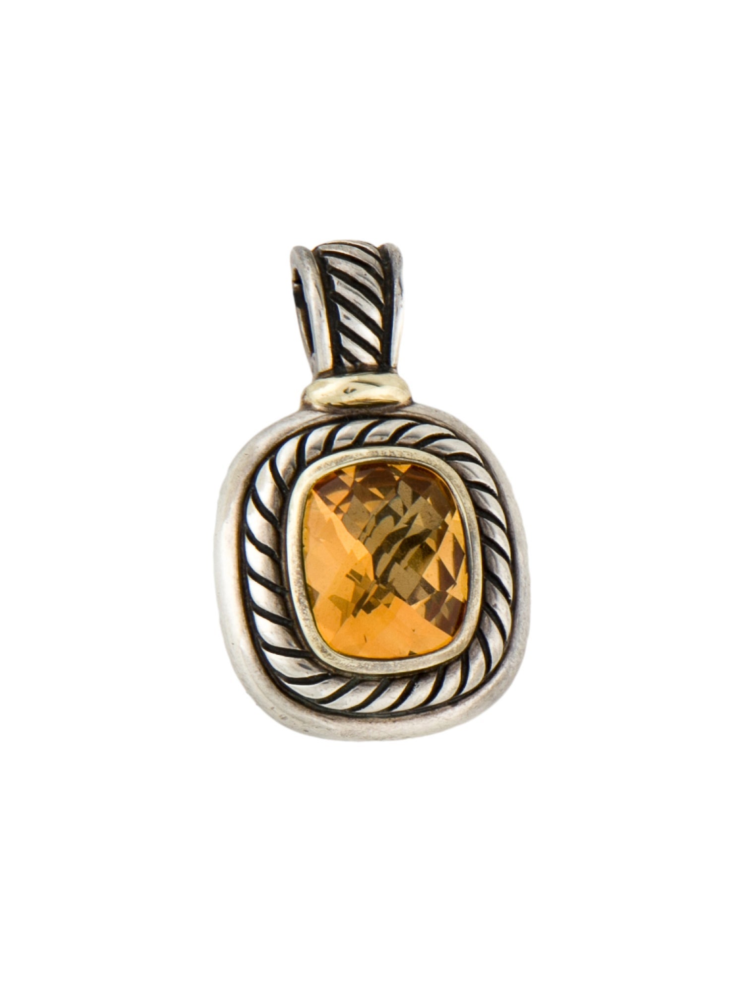 David Yurman Citrine Albion Enhancer Pendant