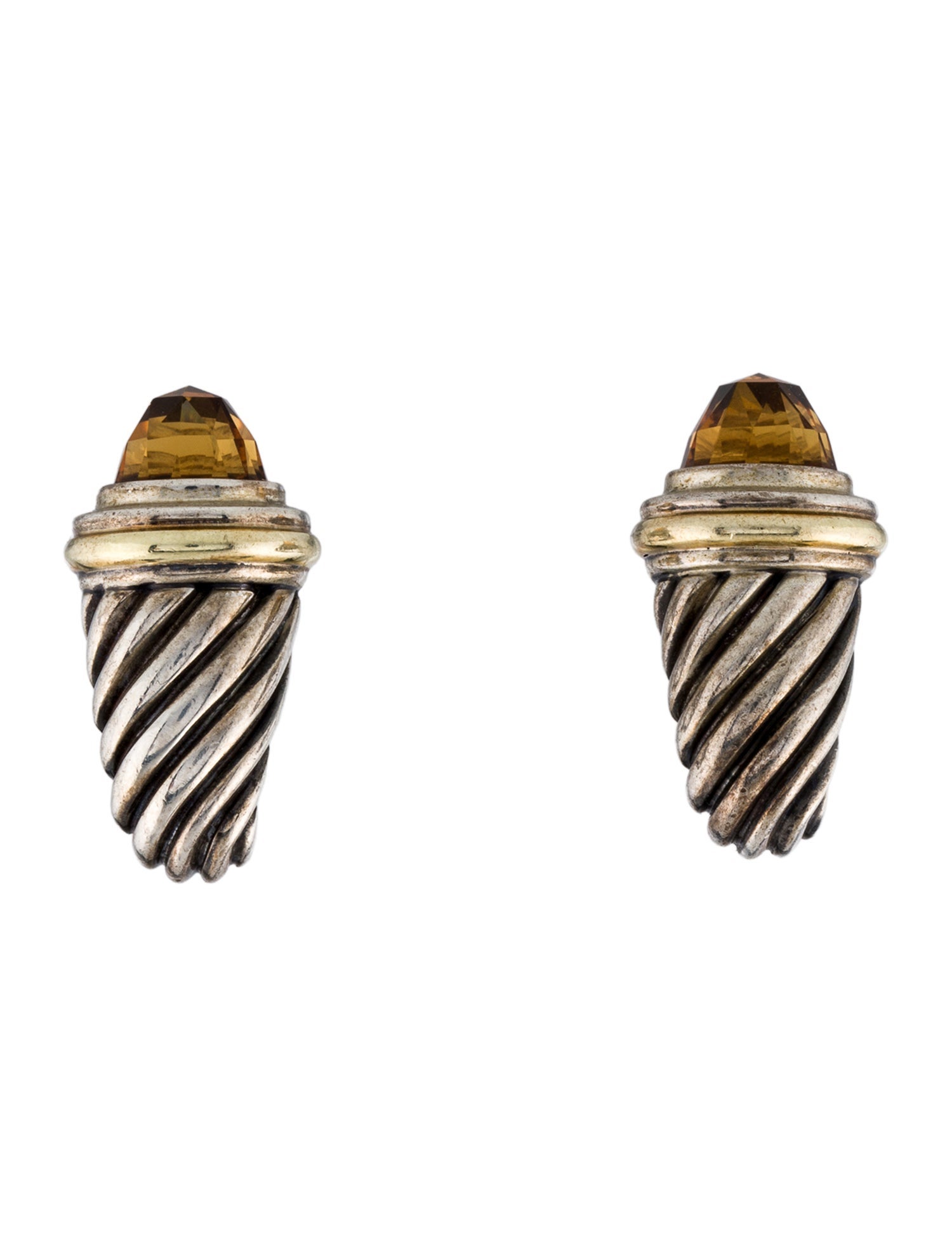 David Yurman Citrine Earclip Earrings
