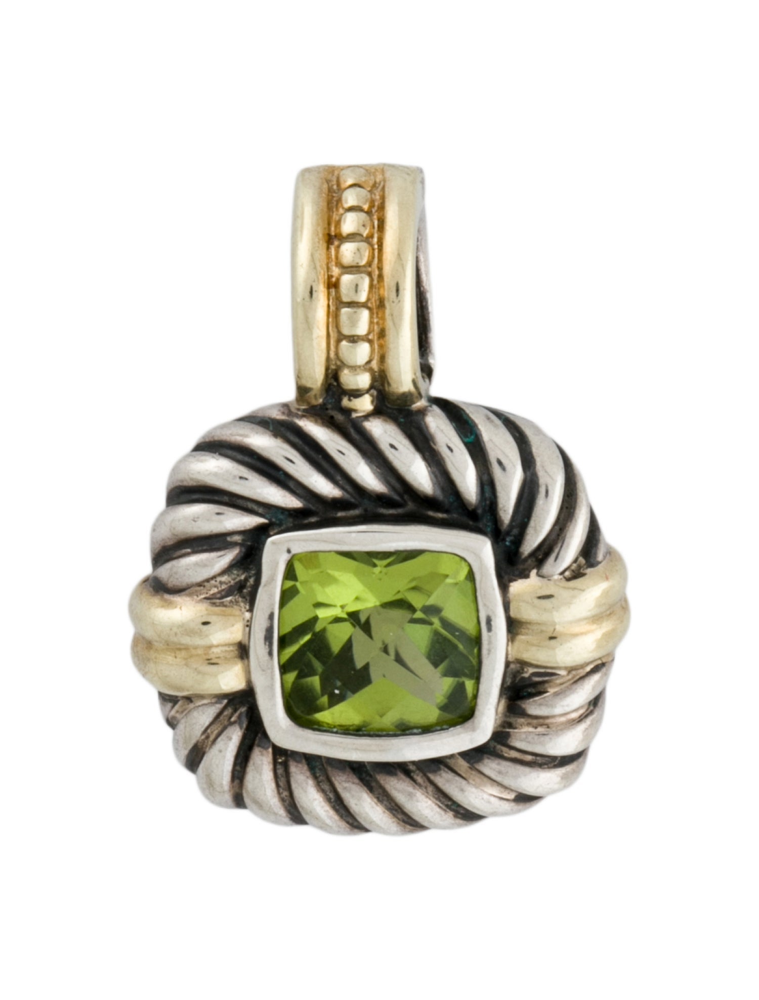David Yurman Peridot Cable Pendant Enhancer