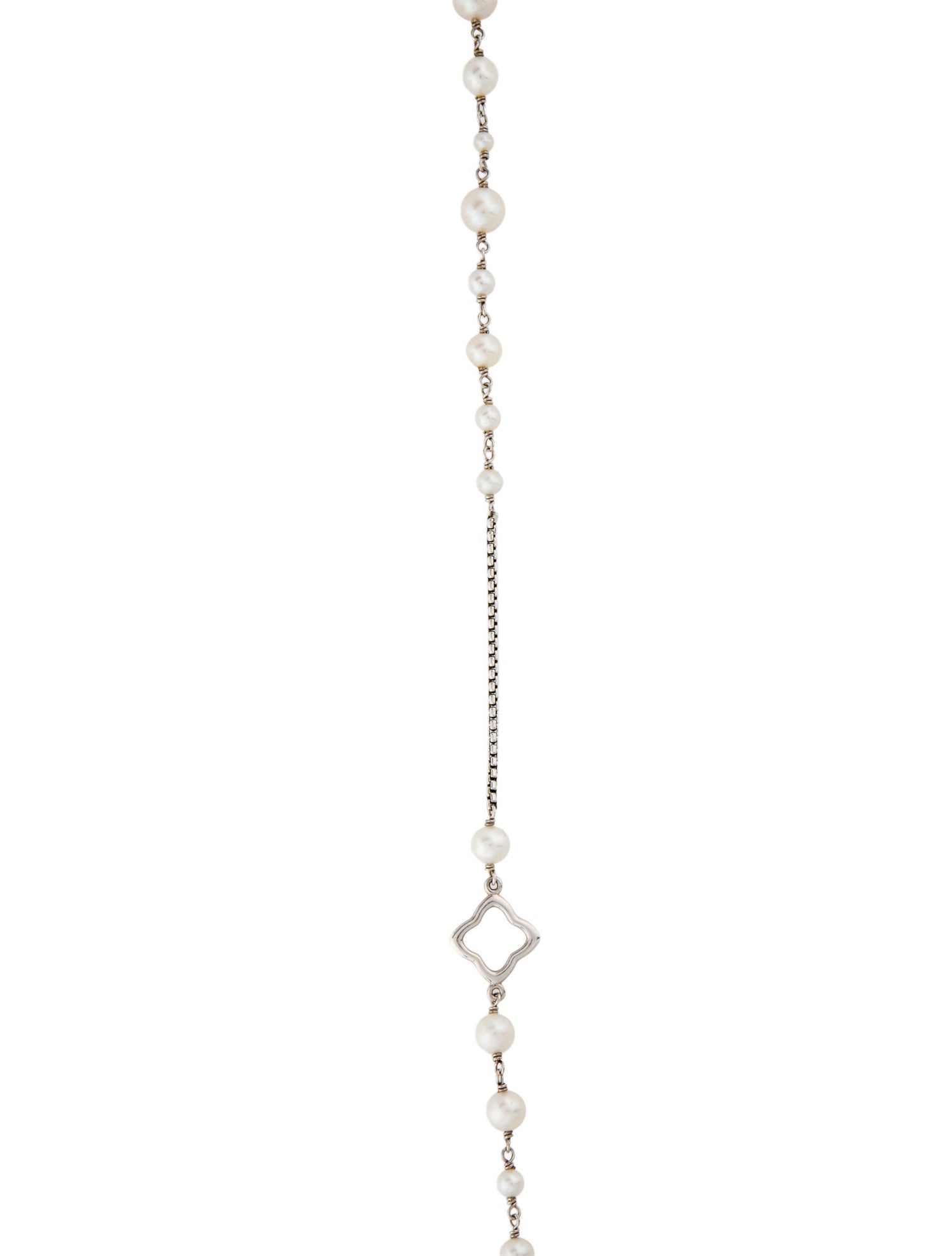 David Yurman Pearl Quatrefoil Bijoux Station Necklace