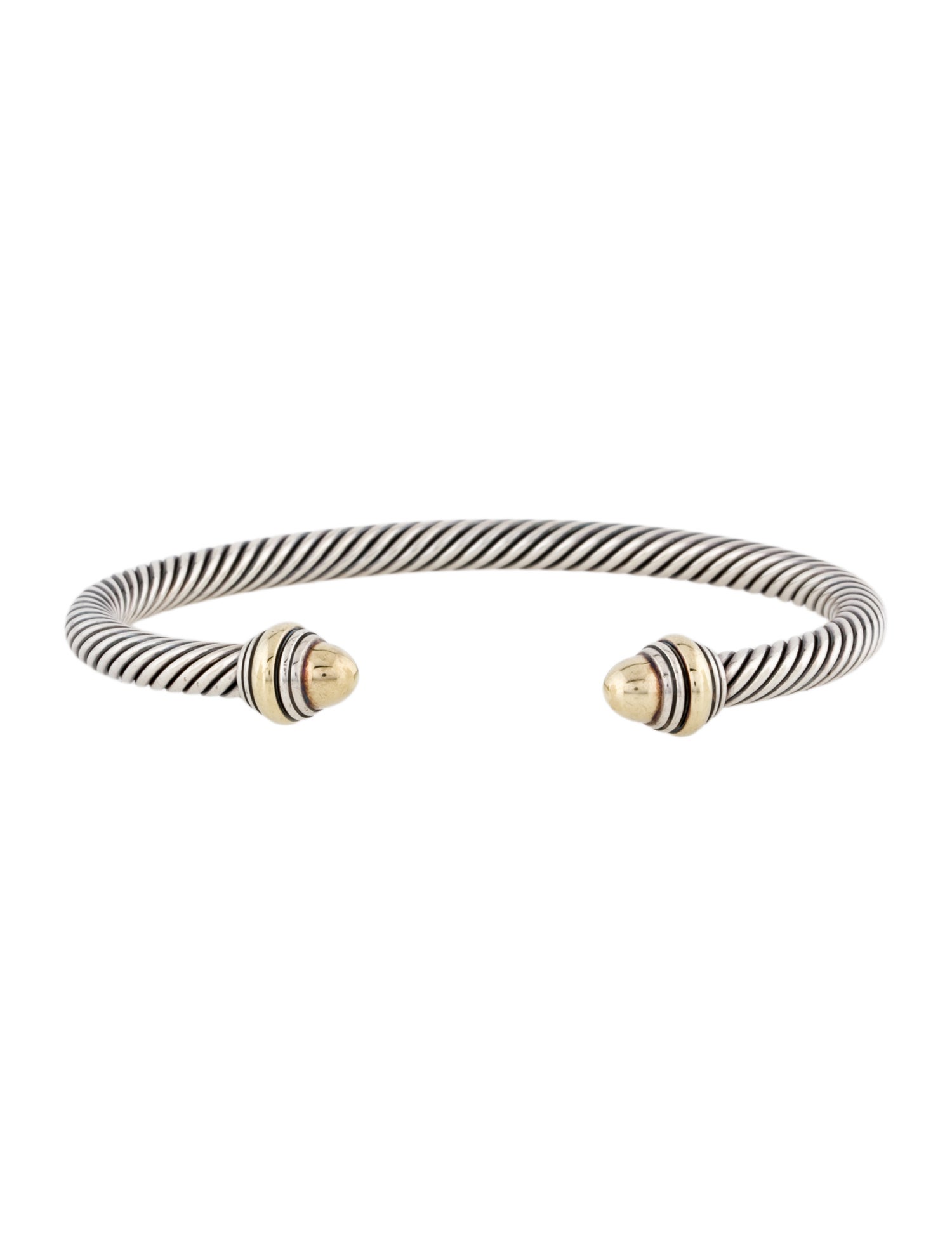 David Yurman Two-Tone Domes Cable Cuff Bracelet
