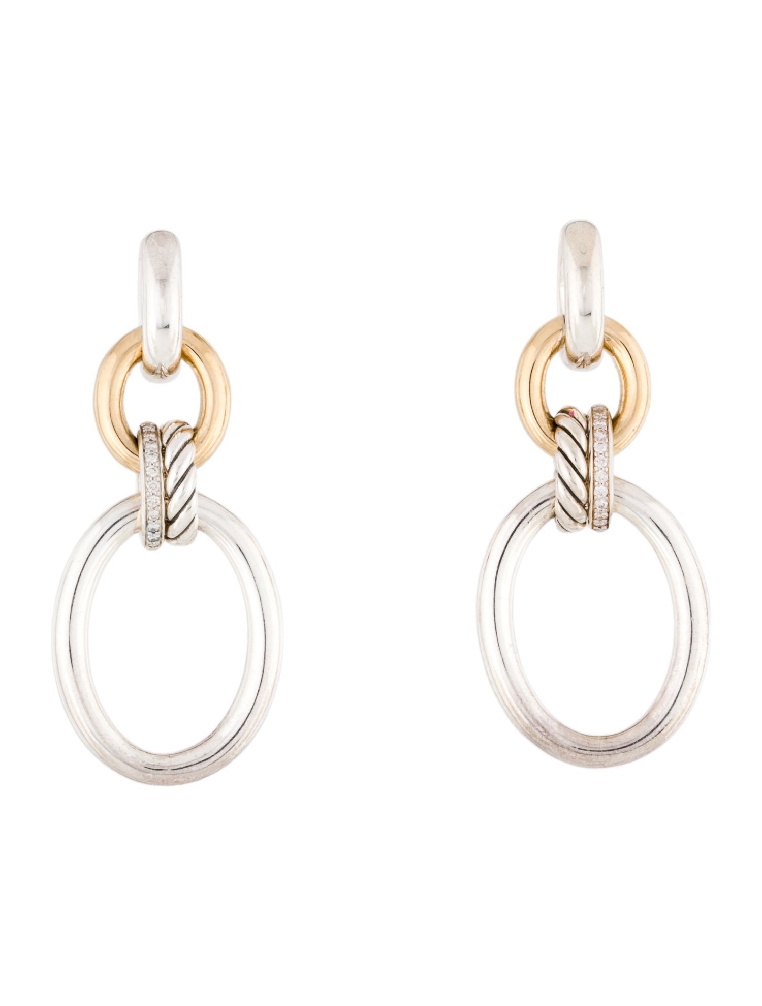 David Yurman Diamond DY Mercer® Circular Drop Earrings