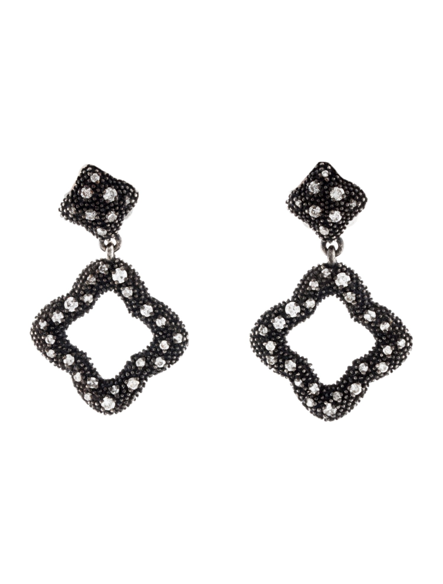 David Yurman Diamond Midnight Melange Drop Earrings