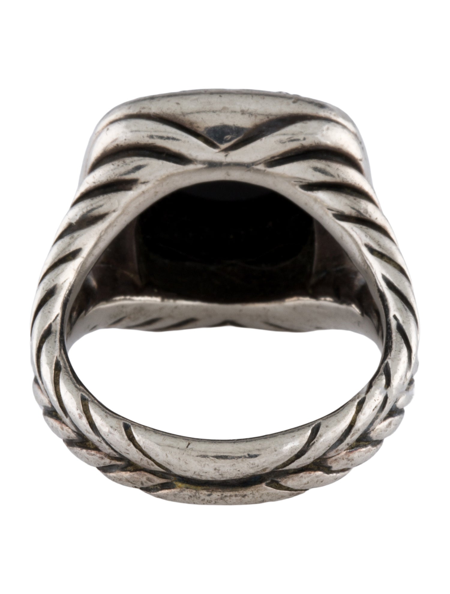 David Yurman Onyx & Diamond Albion Cocktail Ring