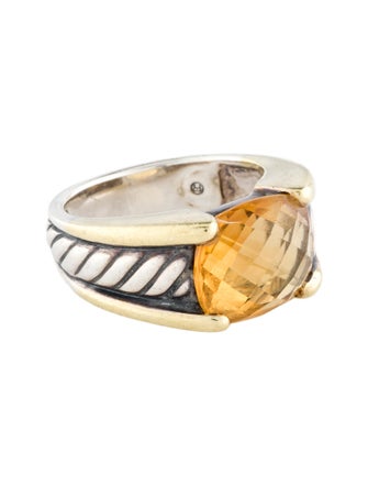 David Yurman Citrine Sculpted Cable Ring