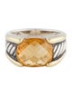 David Yurman Citrine Sculpted Cable Ring