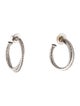 David Yurman Diamond Crossover Hoop Earrings