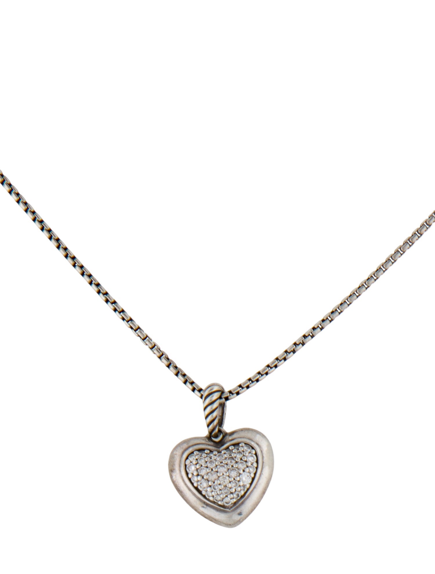 David Yurman Diamond Heart Pendant