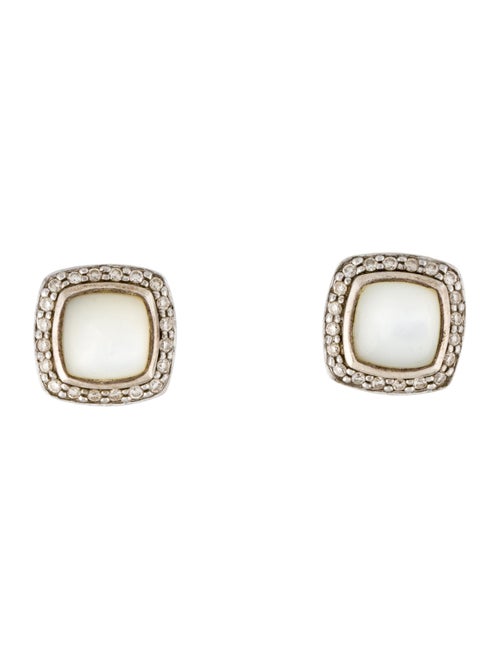 David Yurman Mother of Pearl & Diamond Albion Stud Earrings