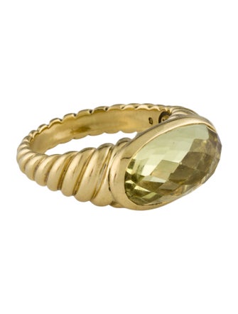 David Yurman 18K Quartz Cable Ring