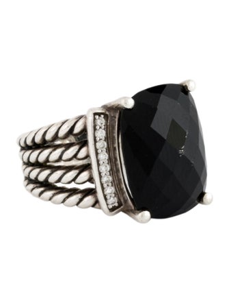 David Yurman Onyx & Diamond Wheaton® Ring