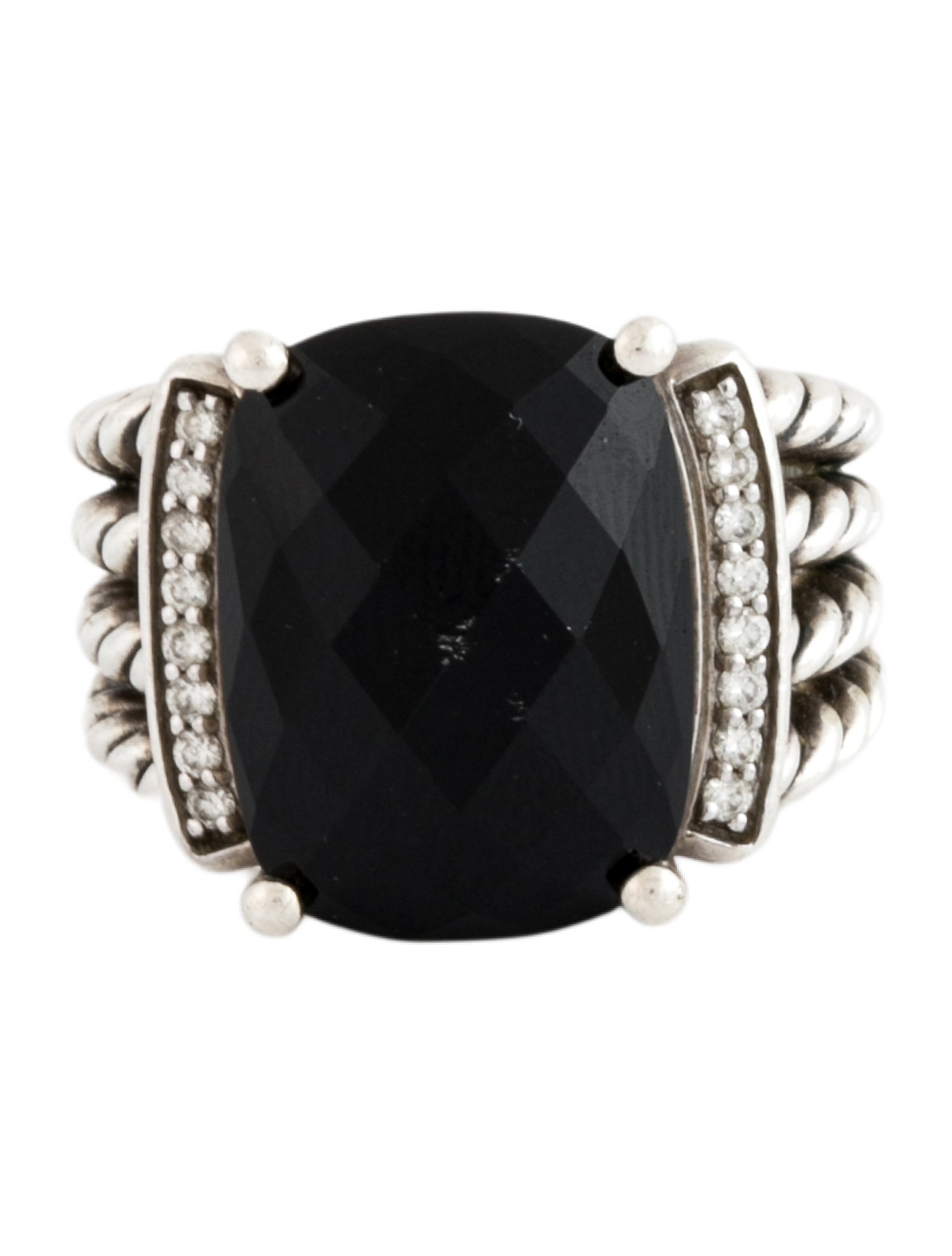 David Yurman Onyx & Diamond Wheaton® Ring