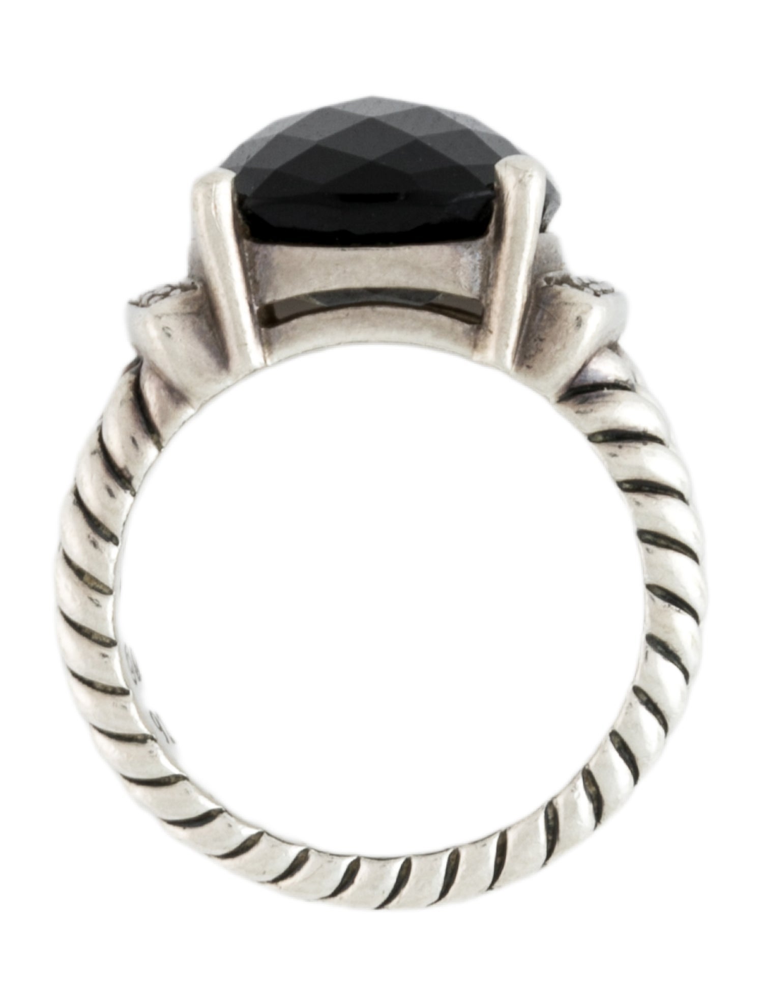 David Yurman Onyx & Diamond Wheaton® Ring