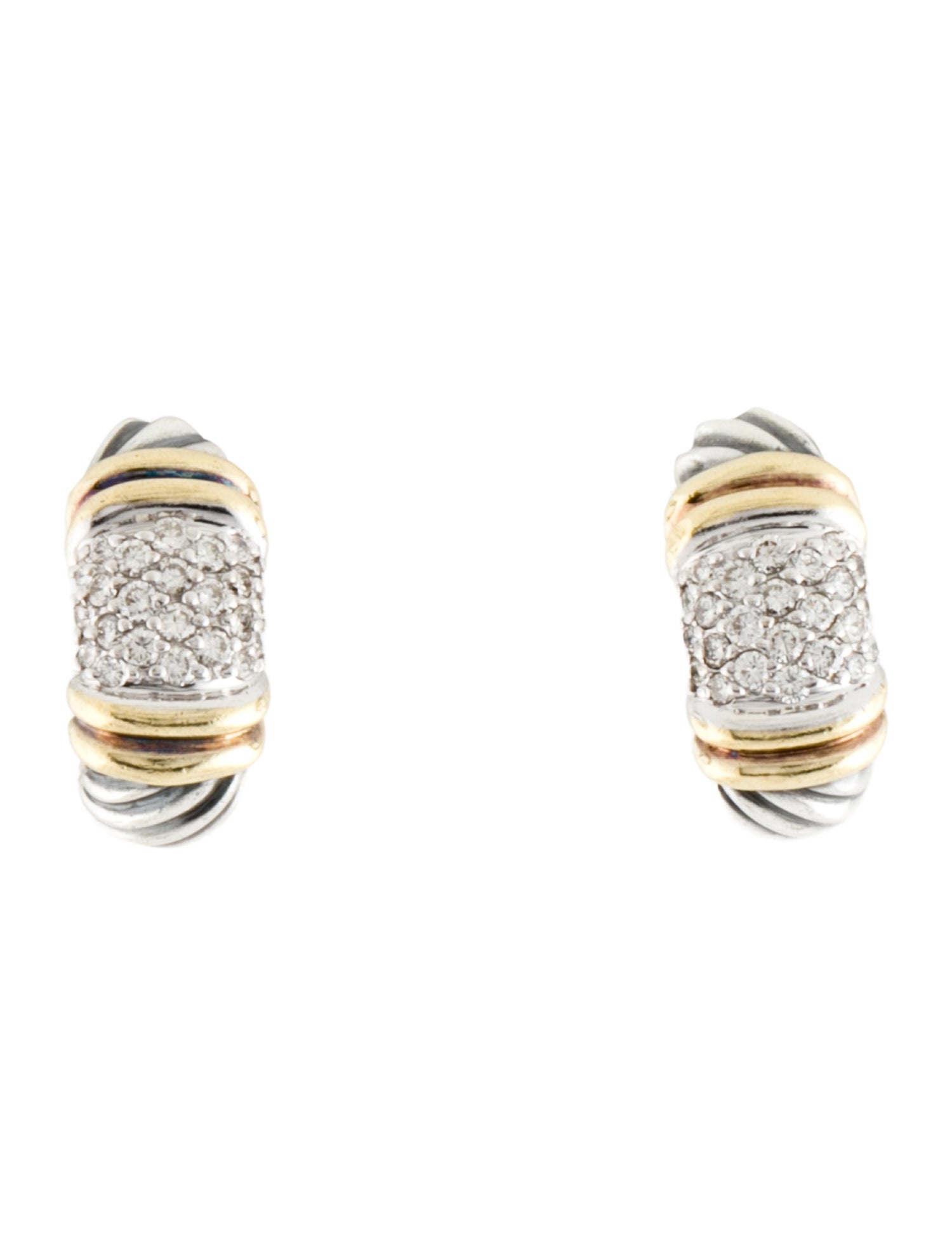 David Yurman Vintage Diamond Earclips