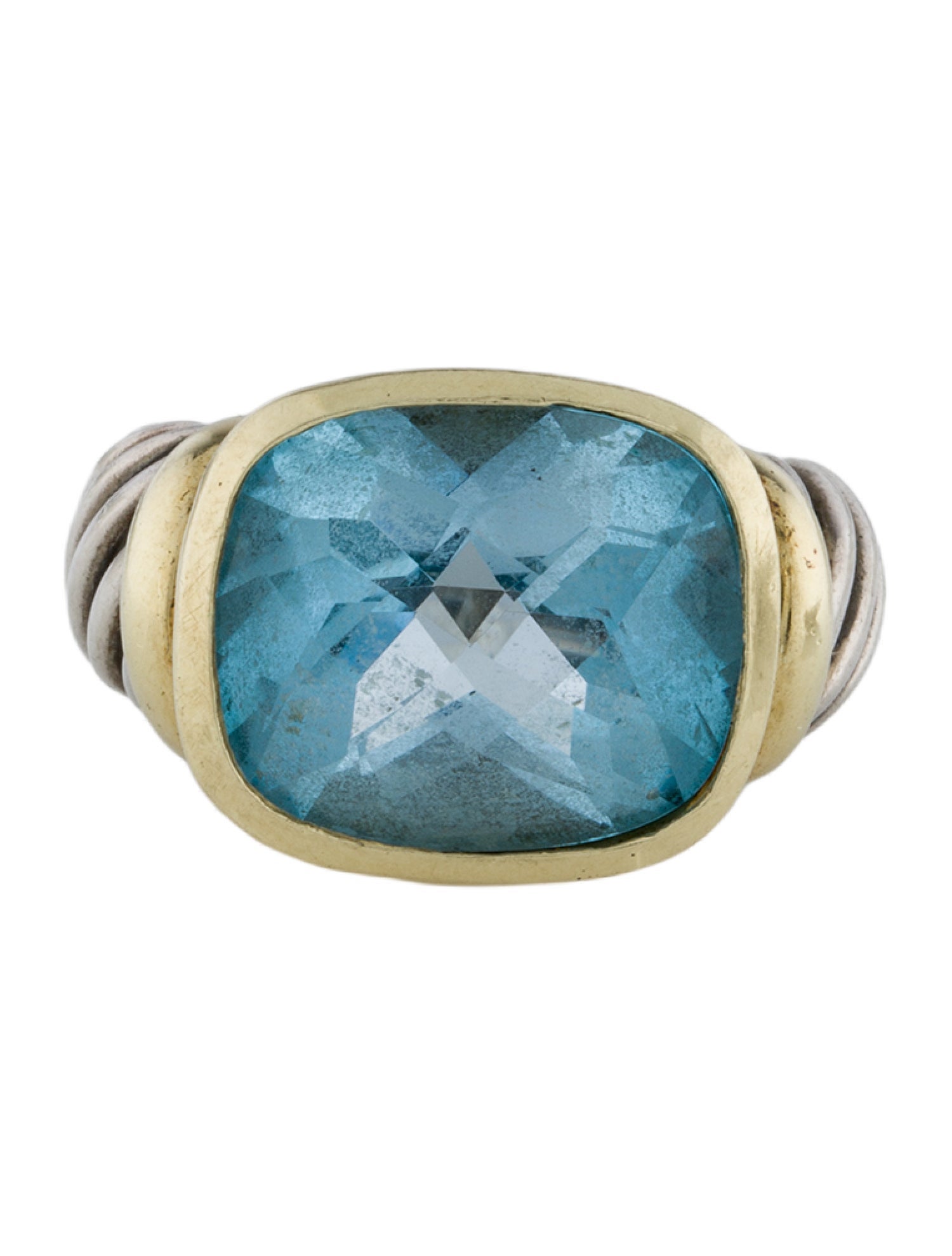 David Yurman Topaz Cable Cocktail Ring
