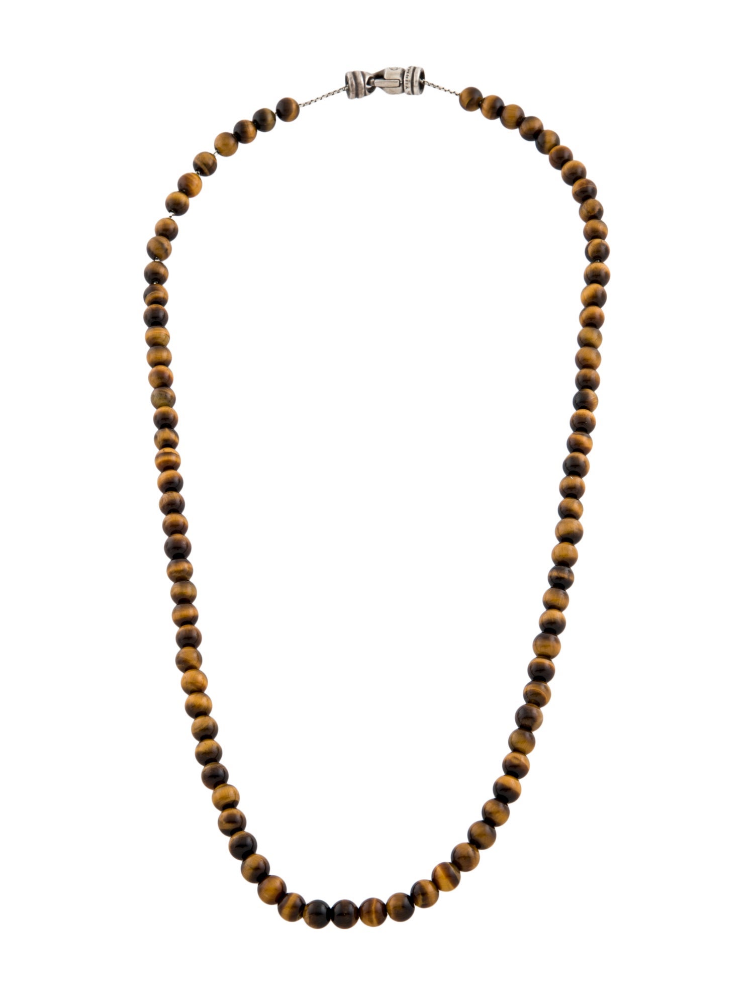 David Yurman Tiger's Eye Quartz Spiritual Bead Necklace