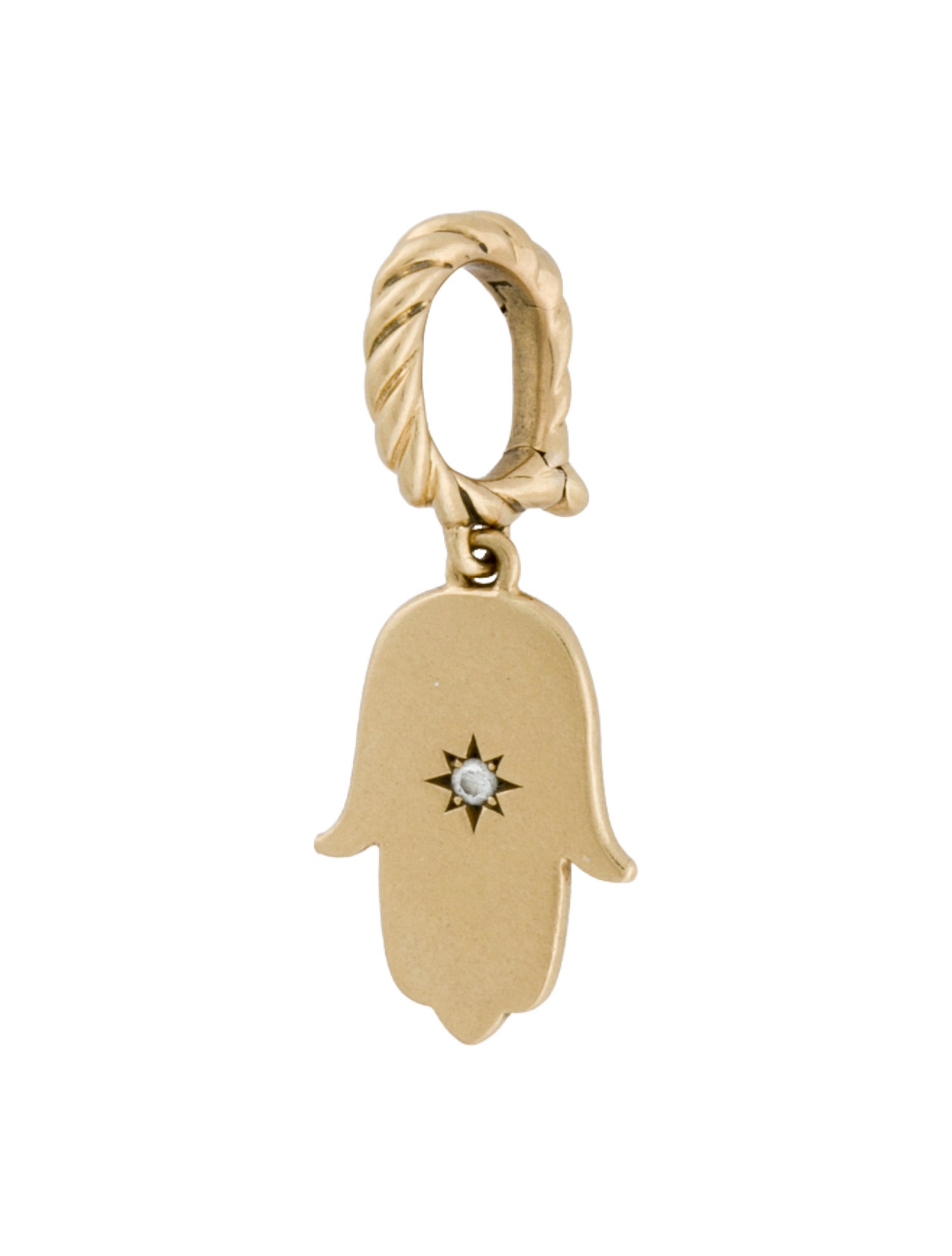 David Yurman 18K Diamond Hamsa Amulet Pendant