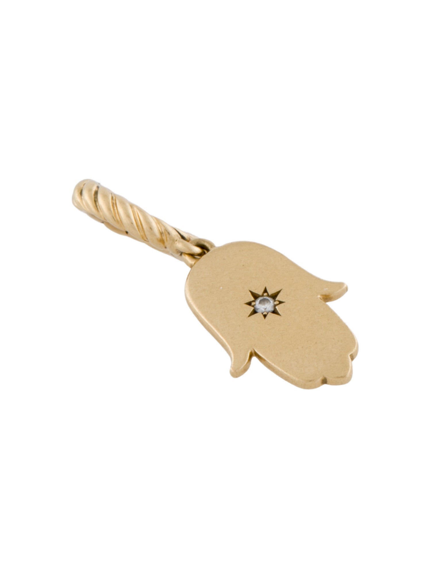 David Yurman 18K Diamond Hamsa Amulet Pendant