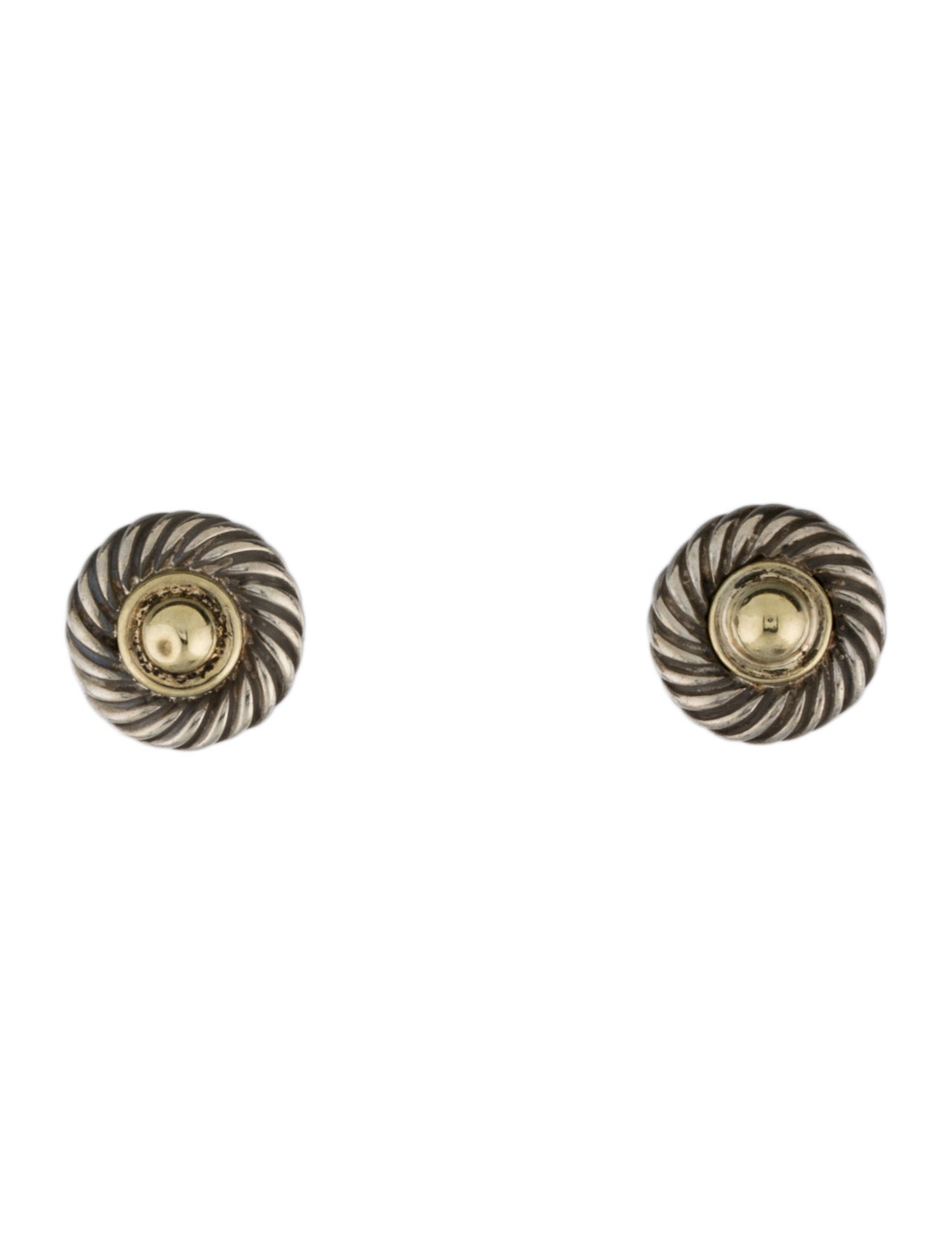 David Yurman Two-Tone Cookie Stud Earrings