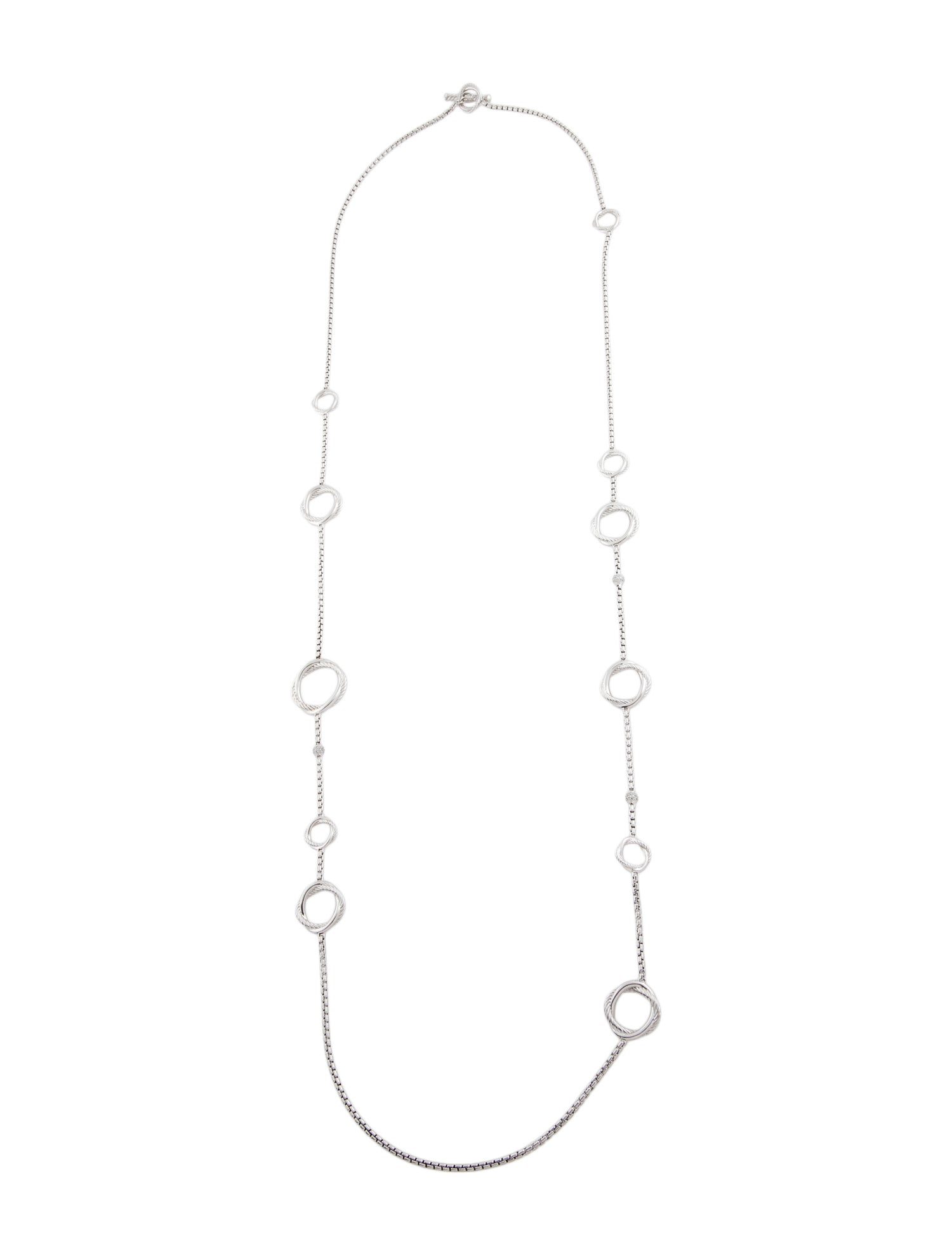 David Yurman Diamond Infinity Station Necklace